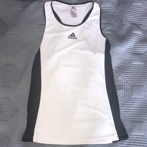 White and black adidas tank top